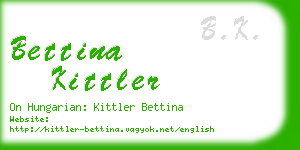 bettina kittler business card